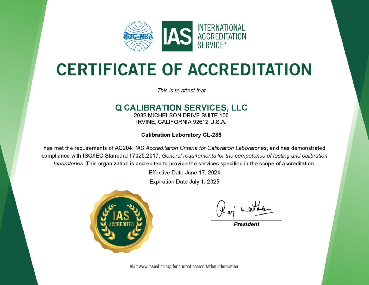 CL-285 Cert_Page_1